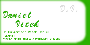 daniel vitek business card